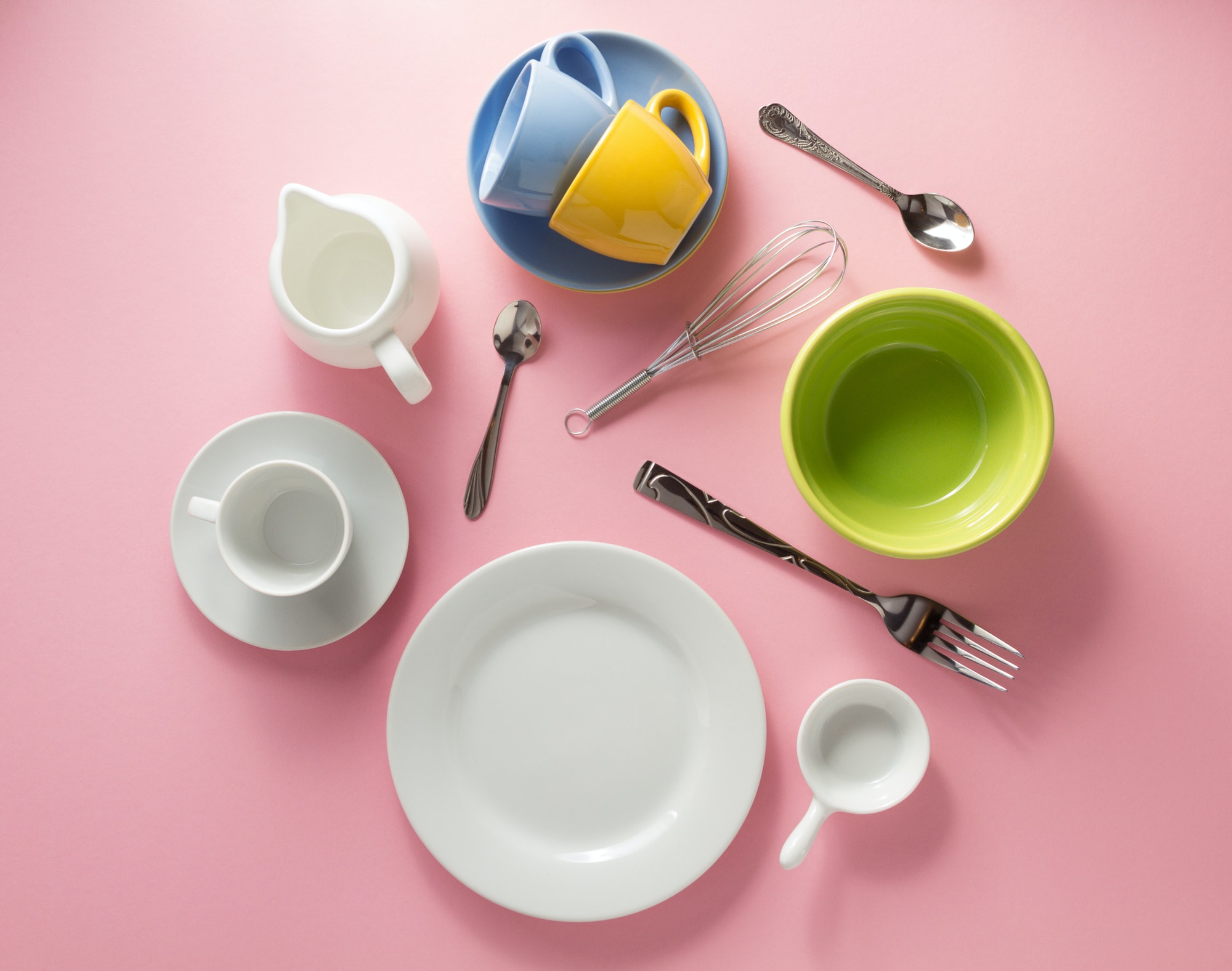 kitchenware at abstract background